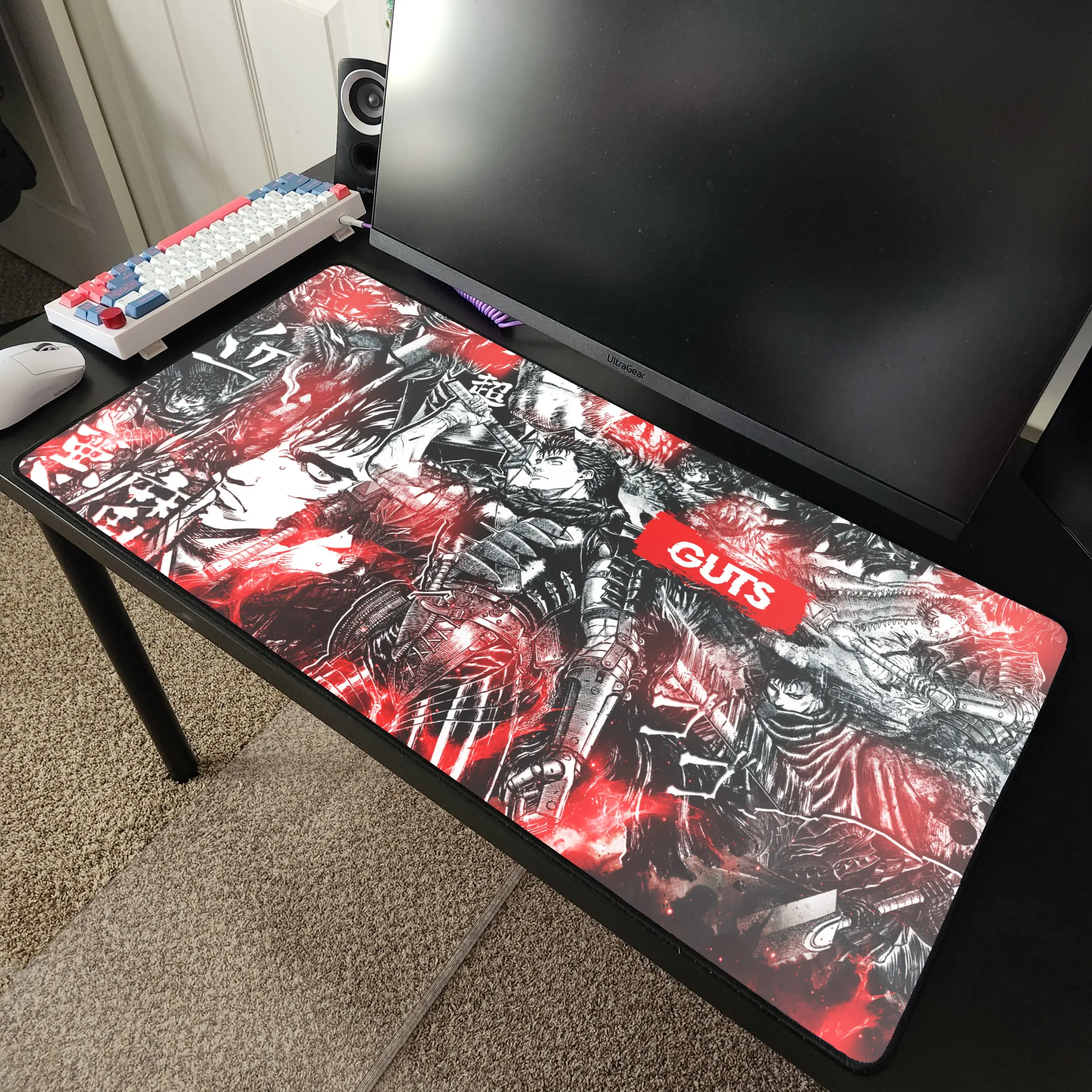 Guts Berserk Anime Desk Mat Mousepad 31" x 15.5"