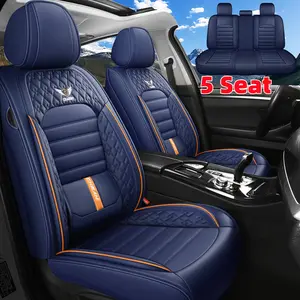 Soft Touch Premium Napa PU Car Seat Covers - Waterproof Wear-Resistant Durable PU Leather - 5 Seat Front & Rear Row Protection - Prevents Dirt Buildup
