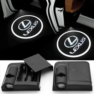 Waterproof High Brightness Lexus Logo Door Projection Welcome Light, Wireless Magnetic LED Ground Lamp, 2 Pack, HD Upgrade Version, Led Car Lights
