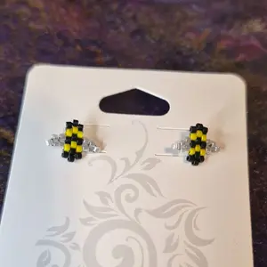 Handmade beaded stud earrings