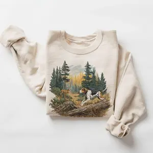 Retro 90's Walker Hound Running Down Buck Deer Vintage Hunting Unisex Sweatshirt