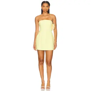Bardot Karoline Hourglass Mini Dress in Canary Yellow