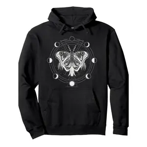 Men's Gothic Heavyweight Hooded Sweater - Blackcraft Celestial Pullover Hoodie with  Washable Long Sleeve Streetwear Sweater for Men - Gothic Clothing for Everyday & Themed Events - Ideal Goth Gi