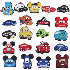 Disney's "Cars" Series Shoe Designs 21pcs - Iconic Character Themes for Casual Wear & Collectible Footwear - Bedroom