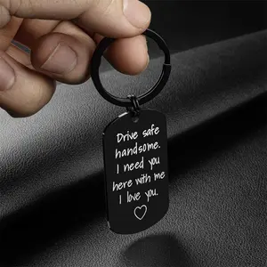 Valentine's Day Gifts for Men - Drive Safe Handsome I Need You Here with Me I Love You Keychain Gift