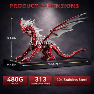 #Summervibes 3D Puzzle Metal Model Assembly Kit Fantasy Creature & Mecha Puzzle Steampunk DIY Collectible Desk Decor Gift  Mechanical Masterpiece Stress Relief   novelty items big boy gifts