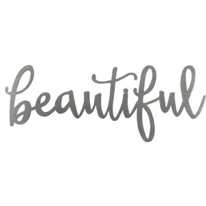 Primitives Beautiful Cutout Metal Sign (Nickel)