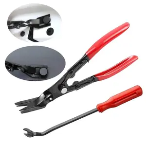 2-19pcs Trim Removal Tool, Auto Clips Pliers Fastener Remover Set Pry Tool Repair Kit, Car Panel Dashboard Door Audio Trim Removal Tool Automotive Upholstery Removal Kit with Storage Bag Toolkit