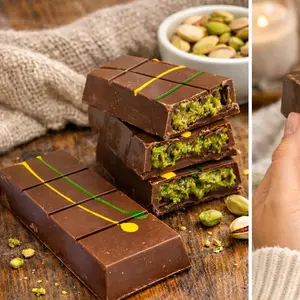 Gift Ksana Choco Dubai Chocolate, Viral Dubai Pistachio Chocolate Bar, 95 g - 3.5 oz (pack of 1)- Dubai Chocolate Premium Products, Dubai Milk Chocolate Kunafa Pistachio