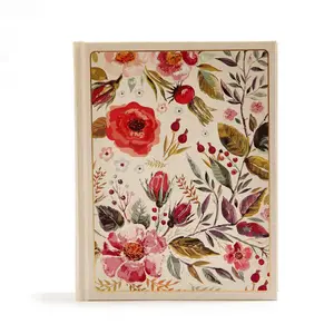 Notetaking Bible, Floral Cloth Over Board, Black Letter, Wide Margins, Journaling Space, Single-Column, Reading Plan, Easy-to-Read Bible Serif Type Hardcover