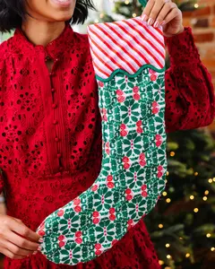 Pomegranate Embroidered Christmas Stocking