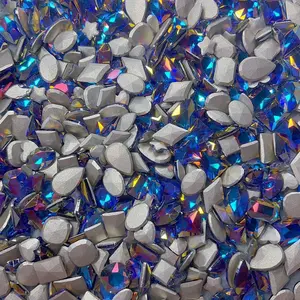 Flat Back High Quality K9 Crystal Nail Art Charms Phone Case Accessories Jewelry Making Sparkling DIY Decoration Single Color Mixed Shapes