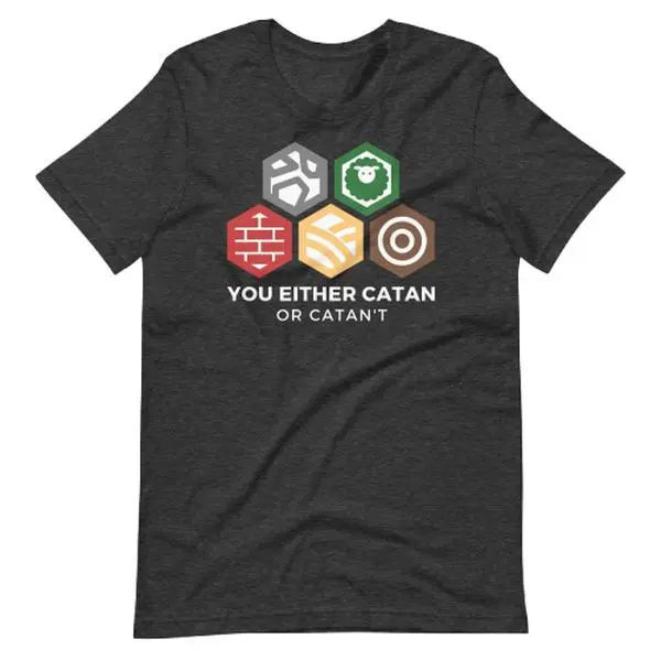 Settlers Of Catan Unisex T-shirt - Board Game Inspired Clothing For Board Gamers Shirt Cotton Menswear