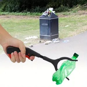 1pc Garbage Clips, Household Plastic Iron Pipe Pickers, Pick-up Clips, Short-handle Sanitary Clips