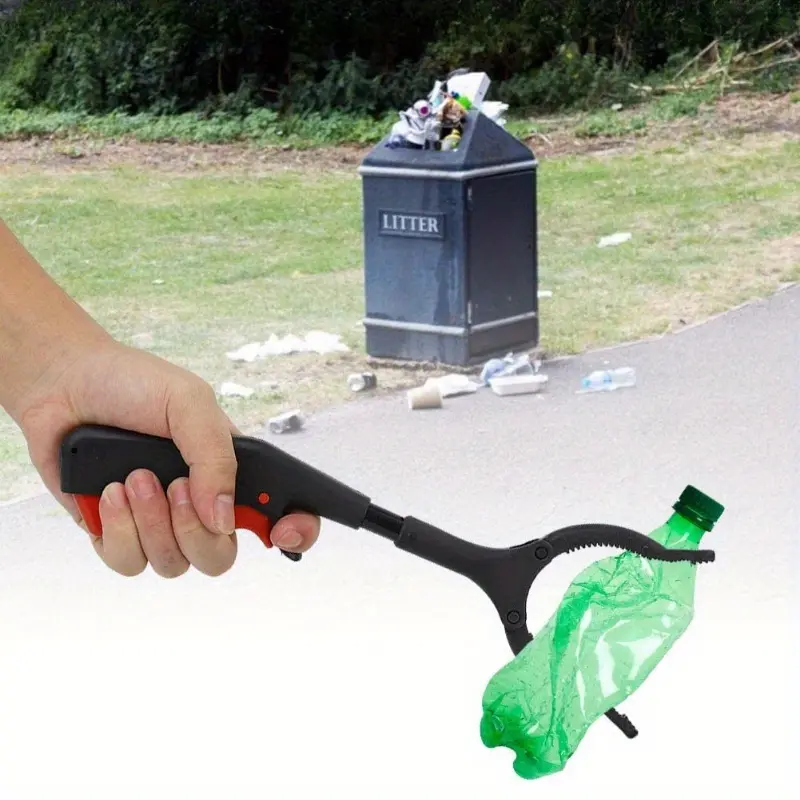 1pc Garbage Clips, Household Plastic Iron Pipe Pickers, Pick-up Clips, Short-handle Sanitary Clips