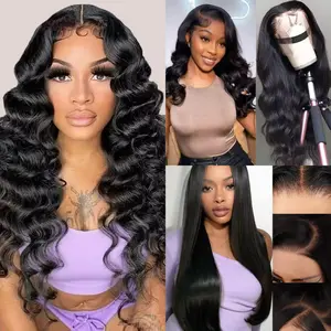 Comb Sale[30+30+30] '3 wig' 13x4 Hair Lace Front Wigs Human Hair Hair Pre Plucked HD Transparent Lace Frontal Human Hair Wigs 180% Density