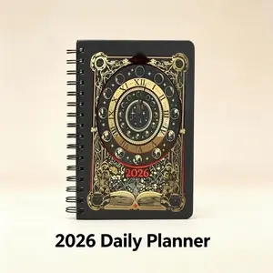 "Magic Clock" Lunar Phase 2026 Weekly Calendar & SchoolYear Planner - Gothic Retro Journal, Mystery Enthusiast'sDaily Diary, Schedule Management Notebook I Viral Gift,Aesthetic Stationery, Dark Academia Organizer