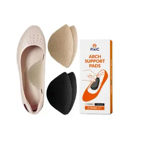 Fixic Arch Support Inserts - 2 Pairs Set - Self-Adhesive Foot Arch Support - Premium Flat Feet Arch Support Pads for Any Footwear - Soft Flat Foot Corrector - Arch Shoe Insert - Make Your Life Easier!