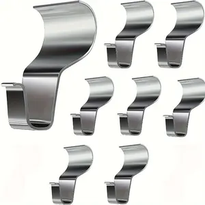 5/10pcs Heavy Duty Porch Siding Hooks - Non-Perforated Vinyl Hooks for Hanging, Stainless Steel Ornament Hanging Hooks - Creative S-Shaped Hooks for Concealing Wall Joints