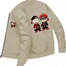 Men's Cartoon-Print Baseball Jacket, Streetwear Outerwear, Long Sleeve, Trendy Casual Streetwear