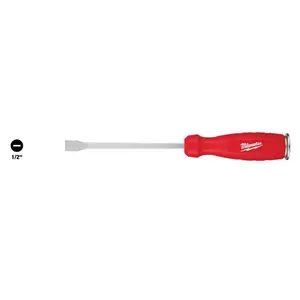 Demolition Screwdriver 1/2 Inch Blade Red Handle for Heavy Duty Demolition Tasks 287 mm