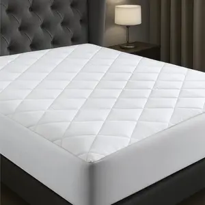 Cotton Mattress Pad Queen 60x80 - Non Noisy Cooling Breathable Ultra Plush Absorbent Protector Extra Deep Fits 20 Inches Deep Mattress