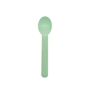 Green Premium PP Bio-Base Plastic Wide Handle Dessert Spoon - 1000 Pieces/Case