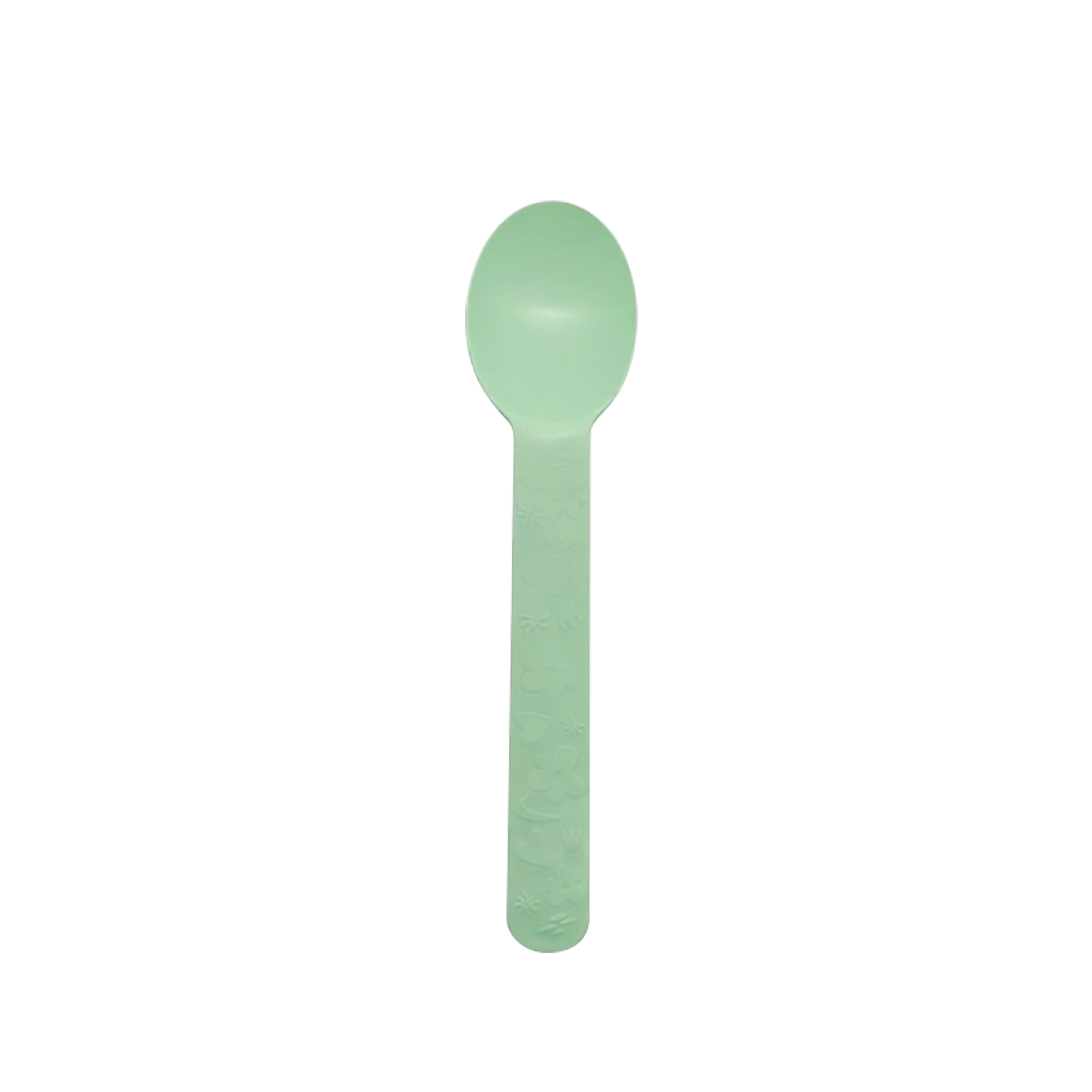 Green Premium PP Bio-Base Plastic Wide Handle Dessert Spoon - 1000 Pieces/Case