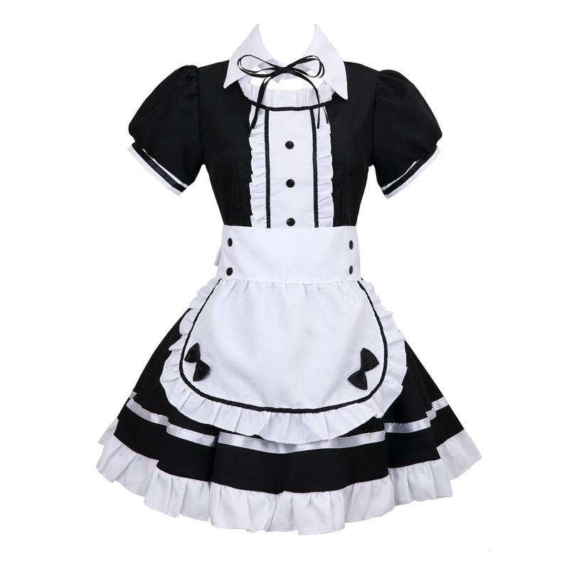 Women's Cosplay French Apron Maid Fancy Dress Costume