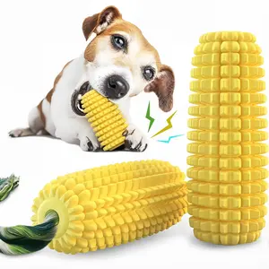 Durable Dog Chew Toy, Suitable for Small, Medium and Large Breeds, Indestructible Squeaky Interactive Corn Stick Toy Silicone Chew# dog products# dog toys