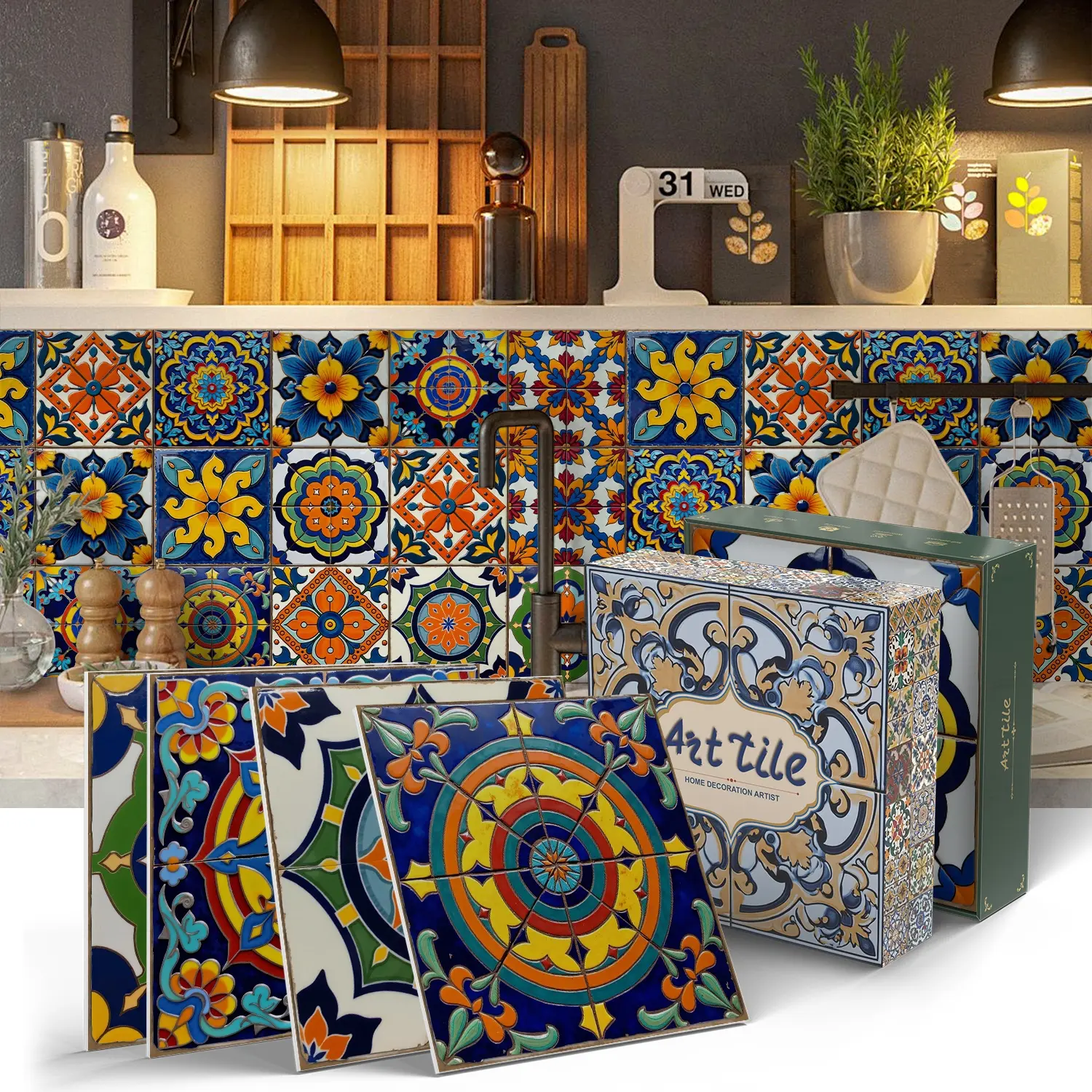 12/24 Piece Of Colored Flower Hanging Decorative Wallpaper, Self-Adhesive Detachable Waterproof Wallpaper, Crystal Vinyl Wallpaper, Suitable For Bedroom, Living Room, Cabinet, Kitchen And Bathroom Decoration Wallpaper, 5.91 * 5.91 Inches