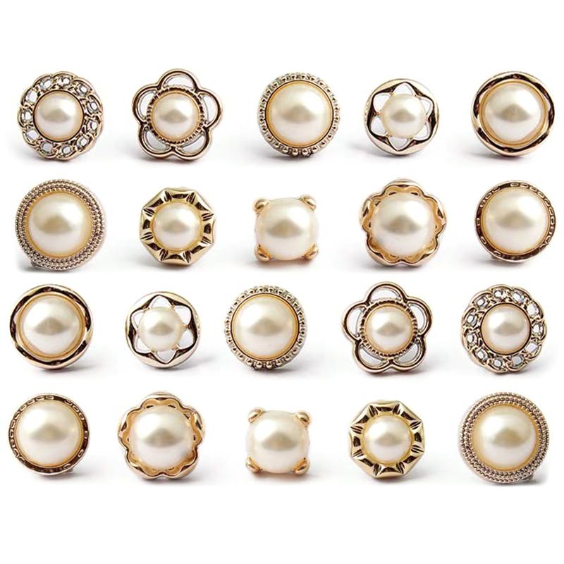 20 Counts Brooch Buttons for Women,Easy to Install with Secure Lock, Scratch-Resistant and Durable, A Set for Various Clothing Styles