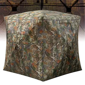 [NEW PRODUCT - FLASH SALE] Garvee Pop-Up Hunting Blind for 2-3 People - 270° Window Visibility, Silent Magnetic Door (58"x58"x66"), Lightweight & Portable