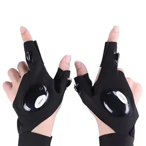 LED Flashlight Gloves, White Elephant Gifts for Adults Dad Boyfriend Husband, Waterproof Finger Light Gloves Cool Gadgets Fishing Camping
