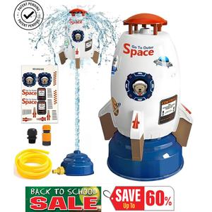 [Limited Stock] Blast Off Rocket Sprinkler Toy for Kids (Ages 3+) Launches Up to 16ft - Backyard Summer Splash Fun
