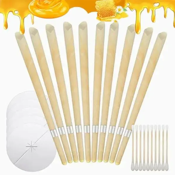10 Pieces Natural Ear Candles Wax Removal Ear Wax Candles for Ear Wax Removal Ear Wax Candle Ear Wax Removal Tool Ear Cleaning Kit Ear Cleaner Ear Candling Candles Safely   Removing Ear Wax at Home 10 Pack