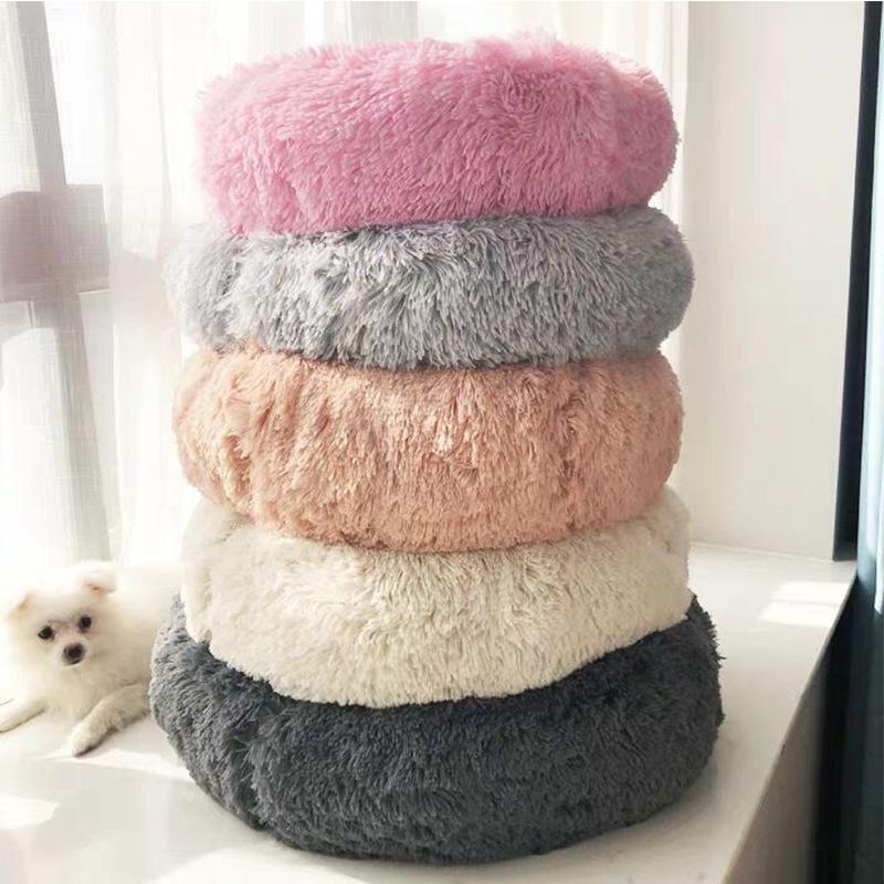 Dog Beds For Small Dogs Round Plush Cat Litter Kennel Pet Nest Mat Puppy Beds