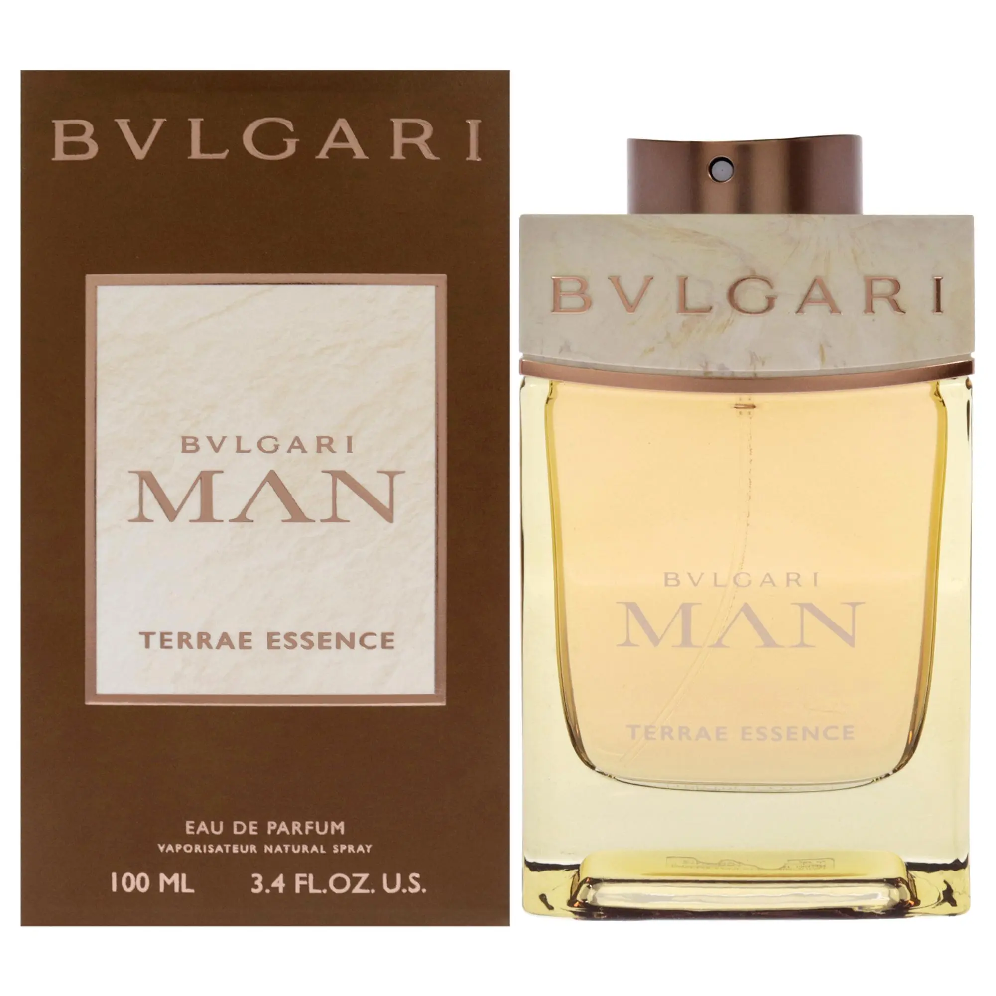 Bvlgari Man Terrae Essence Eau de Parfum, Refined and Sophisticated Men's Fragrance Spray, 3.4 oz / 100 mL, Spray Bottle, 100Ml