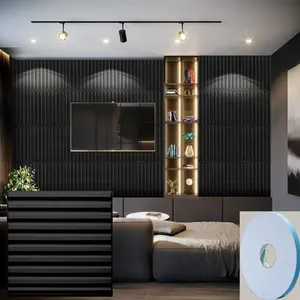 20/30pcs Geometrc Pattern Wall Panel, 3D Diamond Pattern Wall Decor with Tape, Waterproof Wall Panel for indoor Decoration