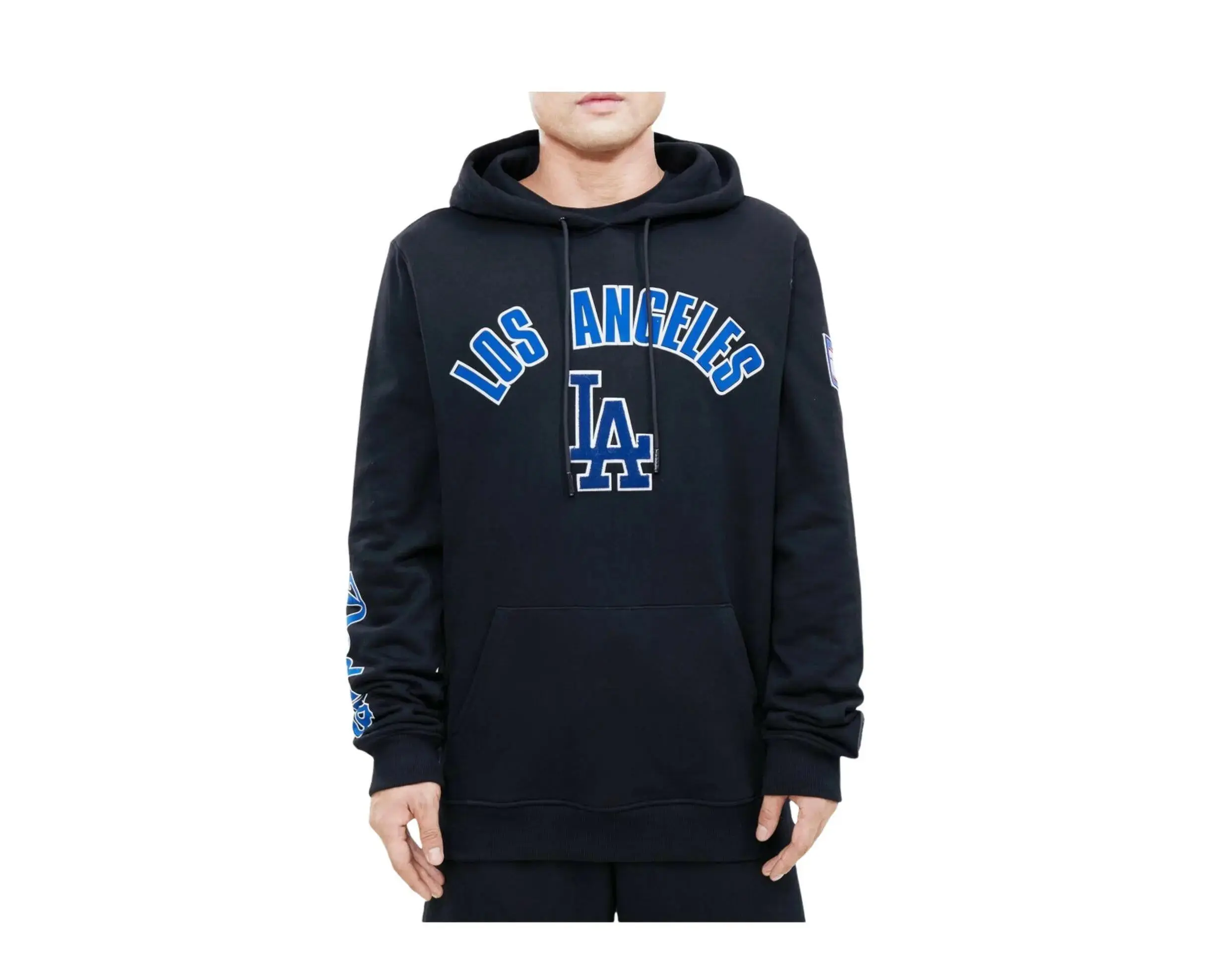 Pro Standard Los Angeles Dodgers Stacked Logo Pullover Hoodie in Black | Men's