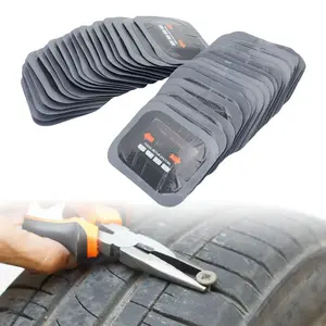 10-Piece Natural Rubber Tire Repair Patch Kit, Durable & Easy-To-Use Solution for Flat Tyres, Essential Car Maintenance Accessory