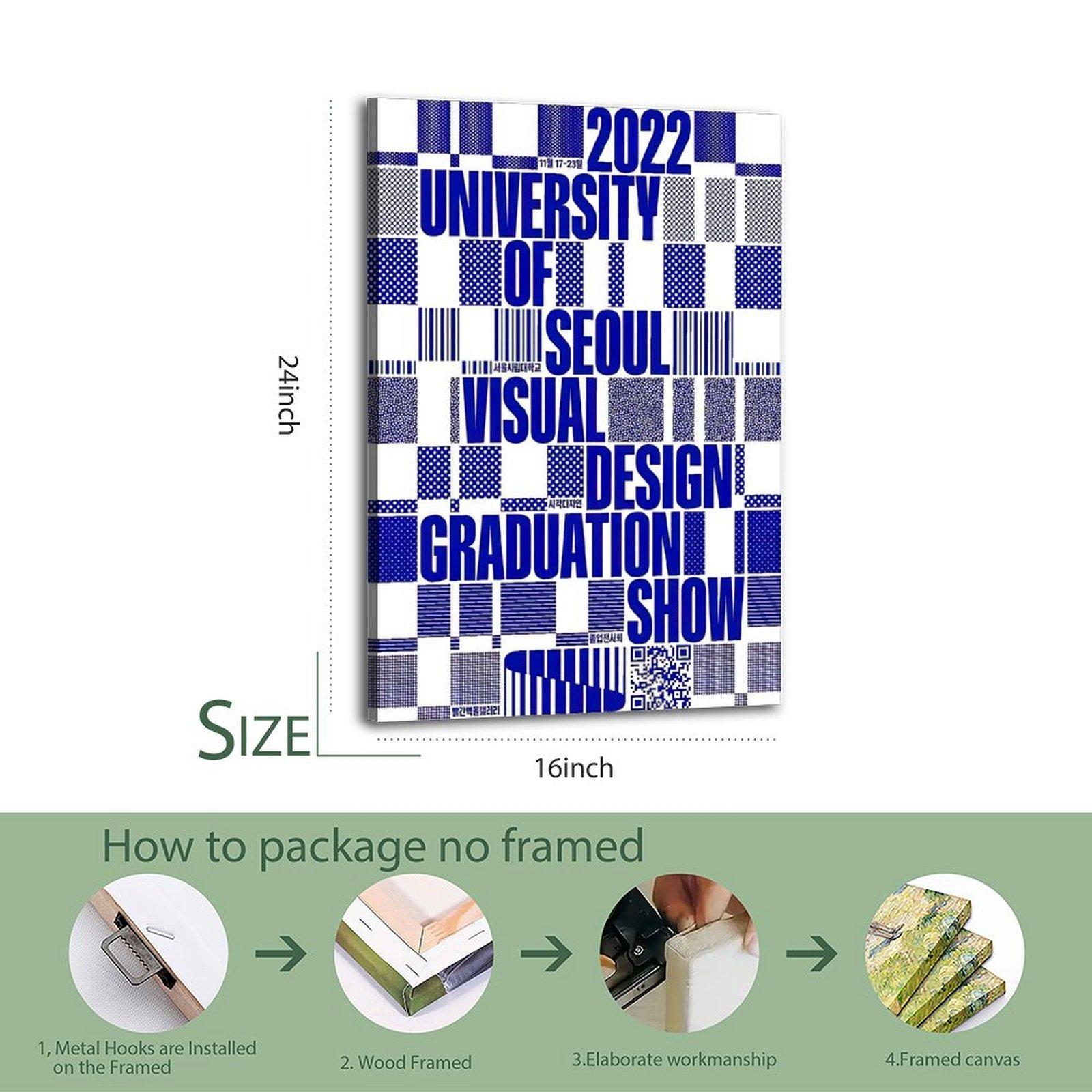 UNIVERSITY OF SEOULI VISUALDESIGN Poster Decorative Painting Canvas Wall Art Picture Print Modern Family Bedroom Decor