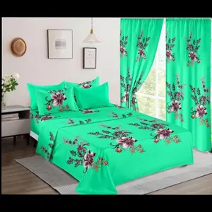 BOOFT COLLECTION King Size 100% Original Cotton 8-Piece Sheet Set with Elegant Floral Design for Cozy Nights & Comfortable Sleep