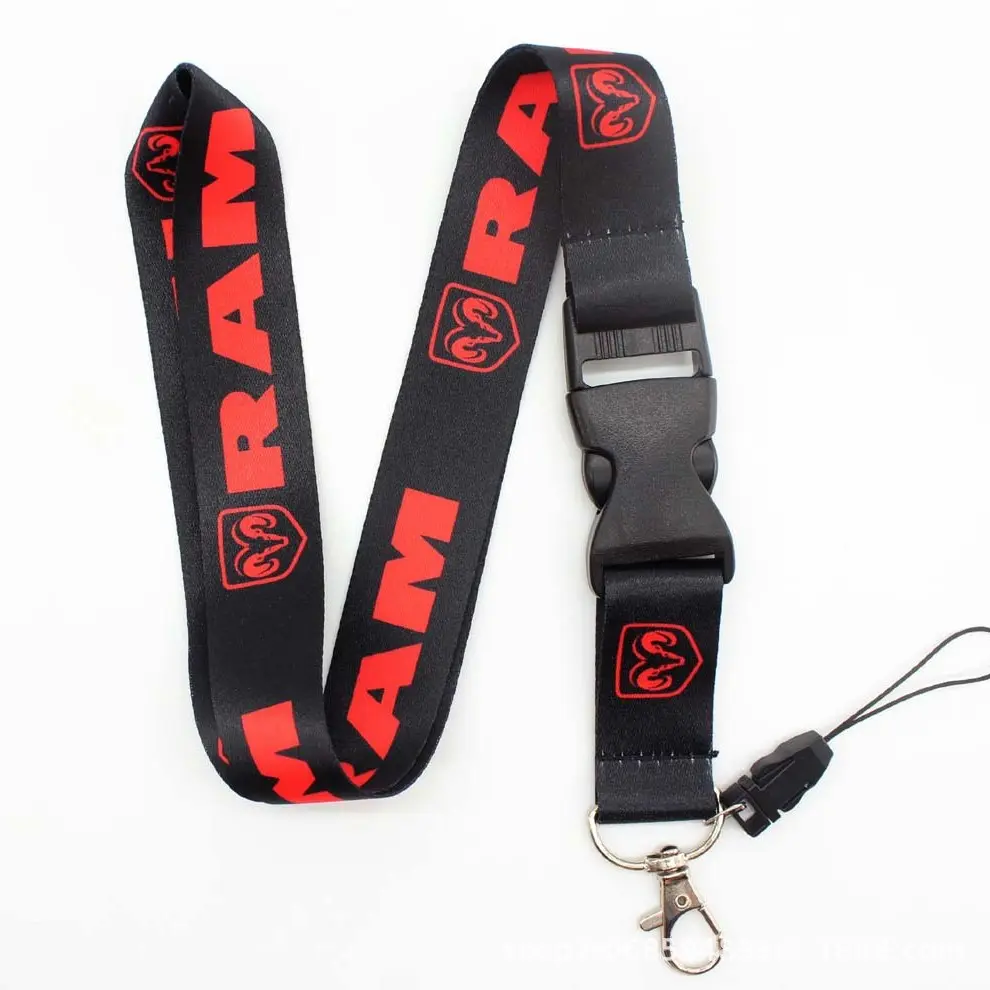 Dodge RAM Motorcycle Lanyard, Nylon Material, Stylish Design, Durable & Lightweight, Perfect Accessory for Bikers, Keychain Attachment, Personalized Lanyard