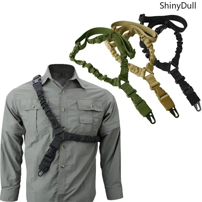 Tactical Single-Point Sling in Camouflage, Durable High-Strength Nylon Strap, Adjustable for Hiking & Outdoor Activewear
