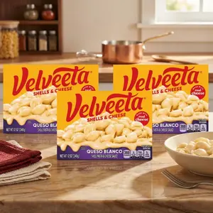4 Packs Velveeta Queso Blanco Shells & Cheese (12 oz) – Creamy White Cheese Pasta, Instant Mac & Cheese Dinner, Easy Quick Meal, Comfort Food