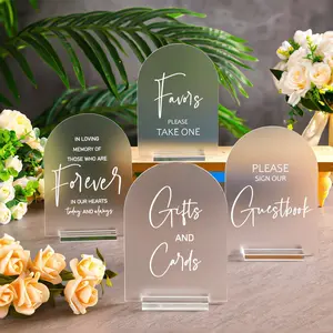 Elegant Acrylic Wedding Gift Signs, 5x7 Inch, Includes Guest Book, Cards, Gifts, Love Memories, Perfect for June/mother's Day/graduation