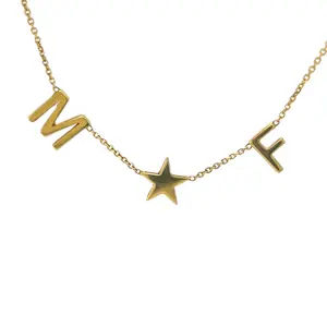 Double Letter Necklace witwith Star