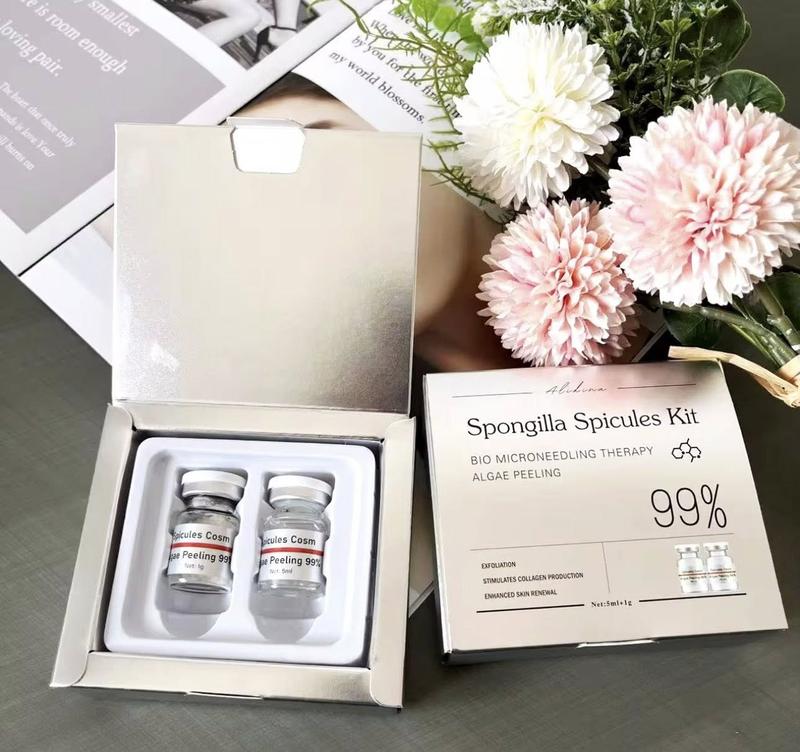 Spongilla Spicules Kit 99% Purity Bio Microneedling Therapy Algae Peeling for Clear Skin Facial Care