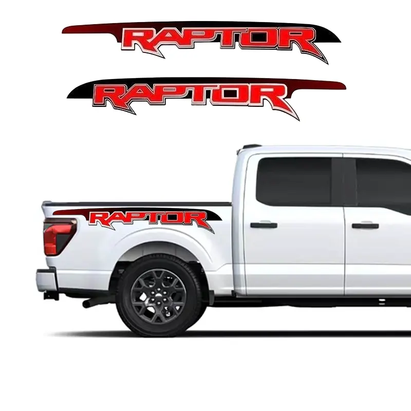 Raptor logo sticker for the tailgate of the F150; rear vehicle tailmark ...